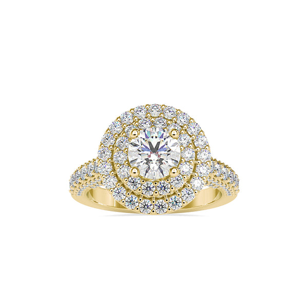 Orion Round Diamond Engagement Ring Yellow gold