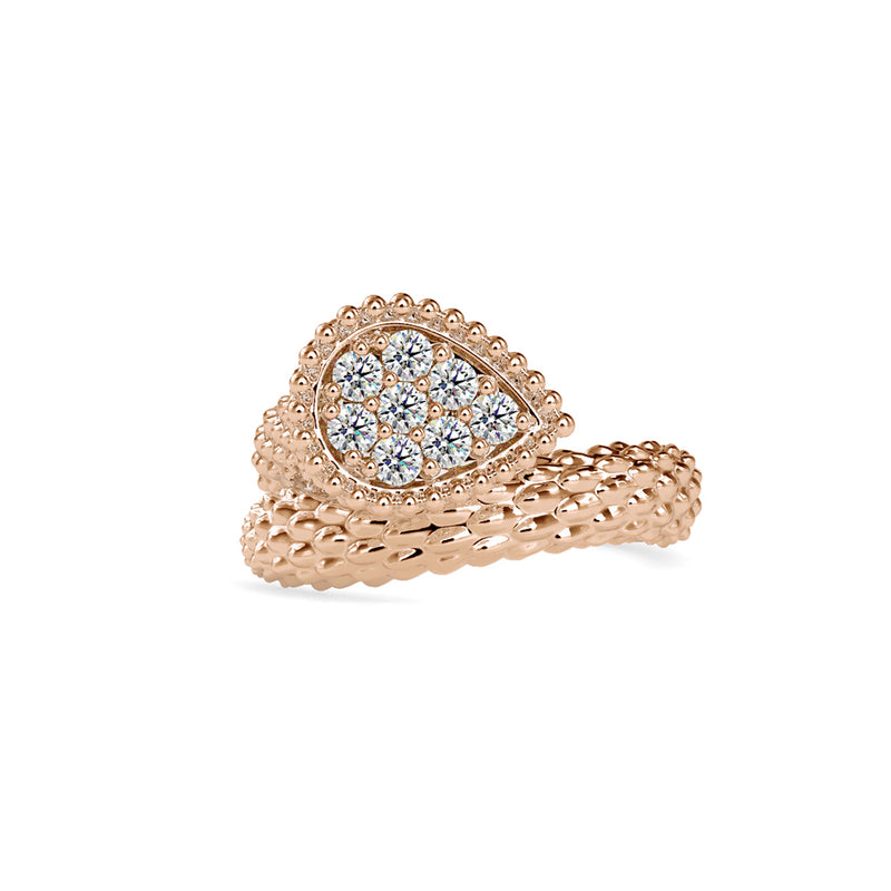 Diamond Fleur Engagement Ring Rose gold