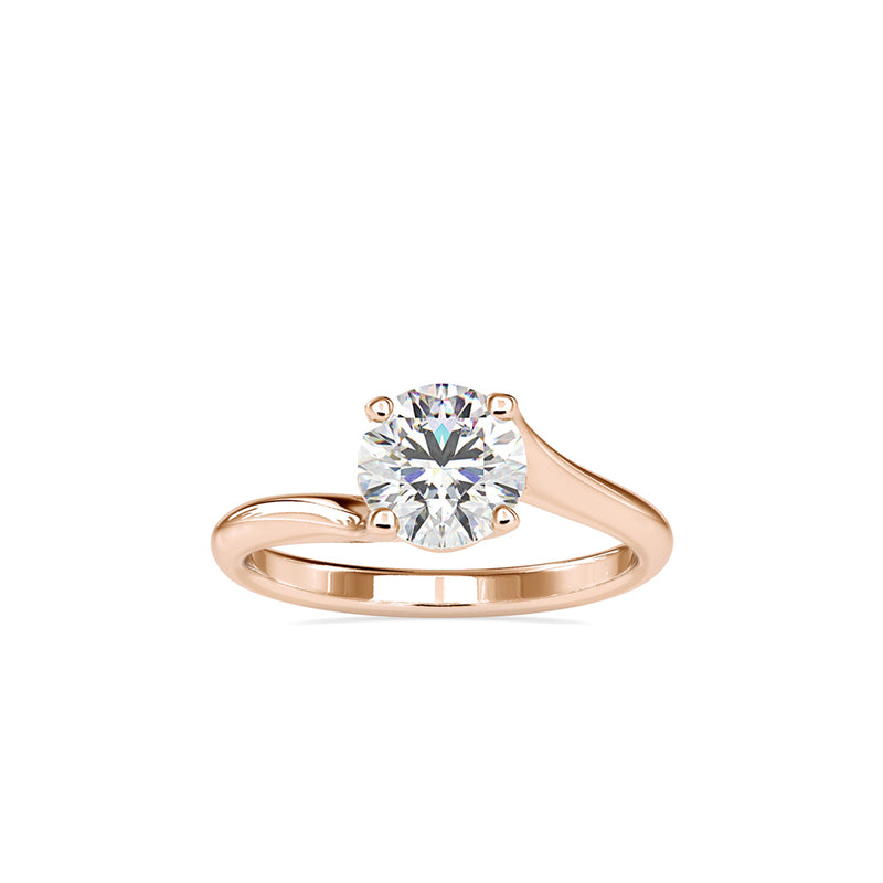 Nettles Curvy Diamond Ring Rose gold