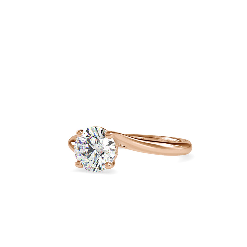 Nettles Curvy Diamond Ring Rose gold