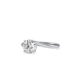 Nettles Curvy Diamond Ring Platinum