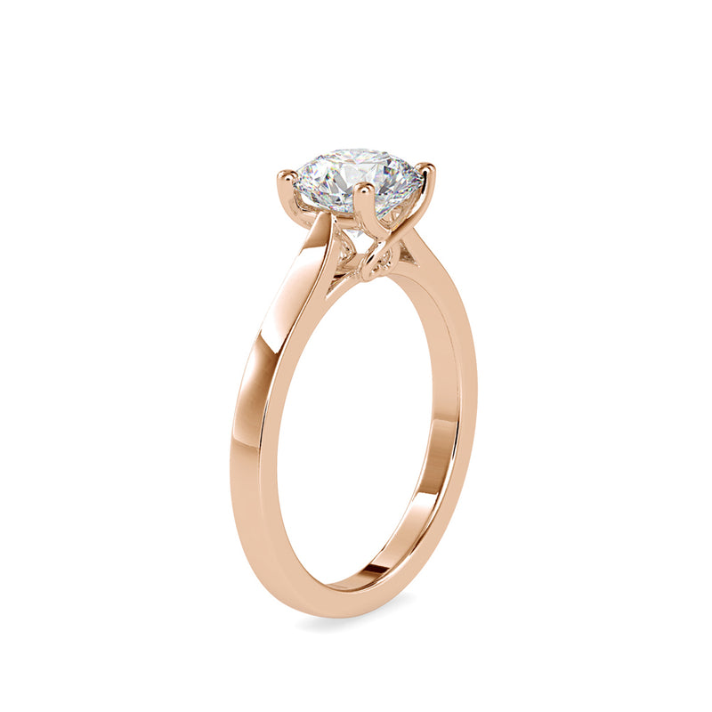 Juniper Prong Diamond Ring Rose gold