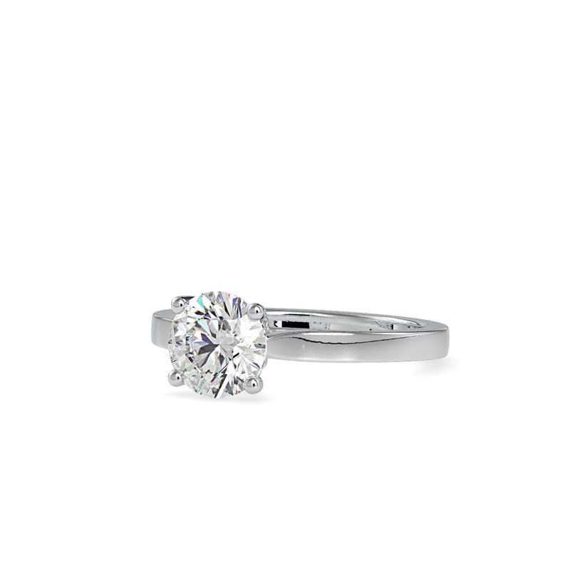 Juniper Prong Diamond Ring Platinum