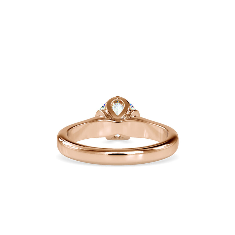 Leith white Diamond Engagement Ring Rose gold