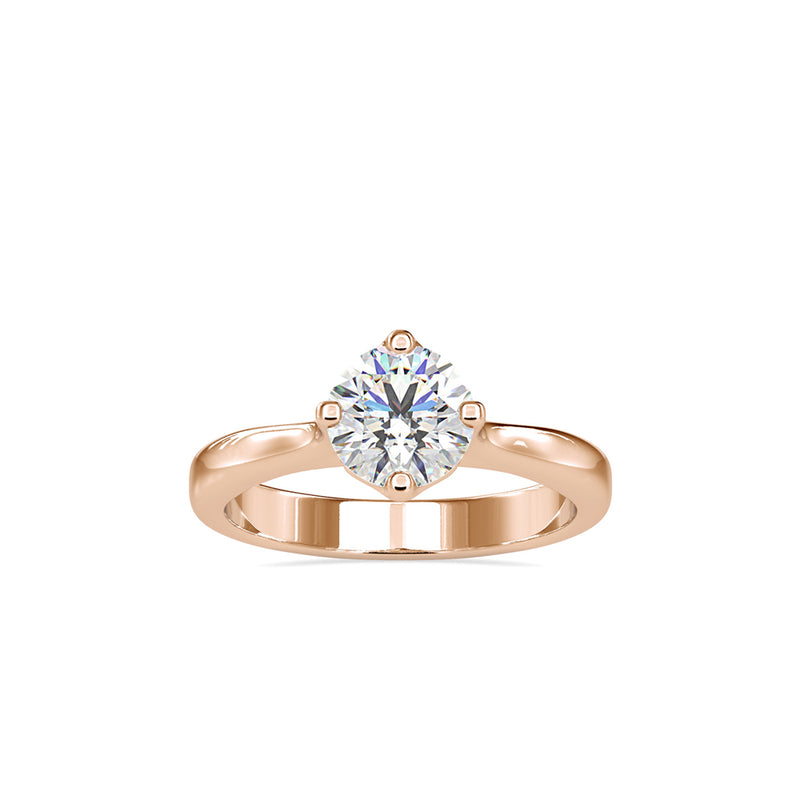 Speckle Soliataire Diamond Prong Ring Rose gold