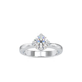 Speckle Soliataire Diamond Prong Ring White gold