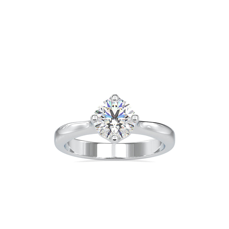 Speckle Soliataire Diamond Prong Ring White gold