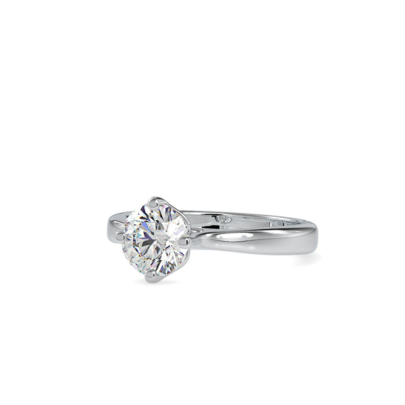 Speckle Soliataire Diamond Prong Ring Platinum