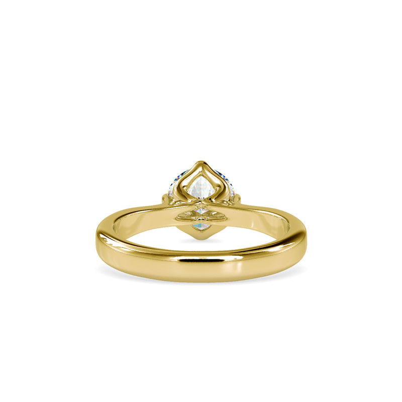 Speckle Soliataire Diamond Prong Ring Yellow gold