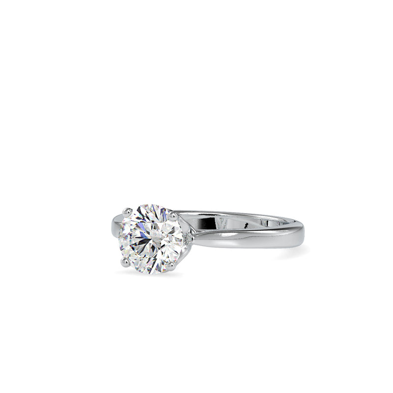 Famino SIngle Diamond Ring Platinum