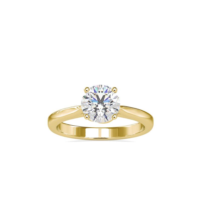 Famino SIngle Diamond Ring Yellow gold