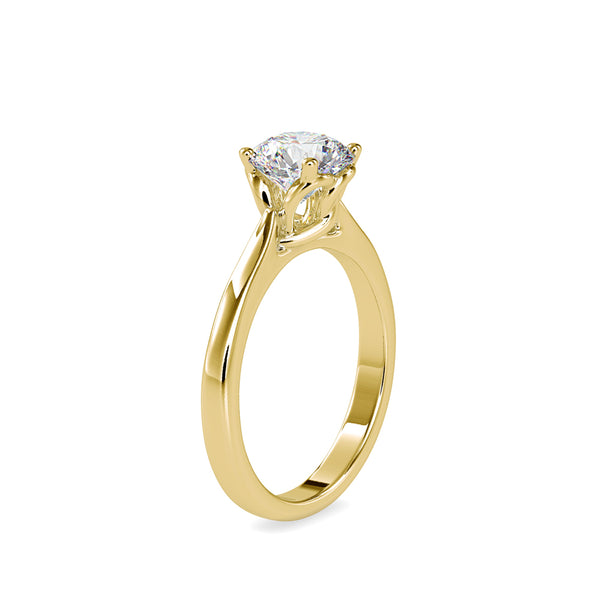 Famino SIngle Diamond Ring Yellow gold