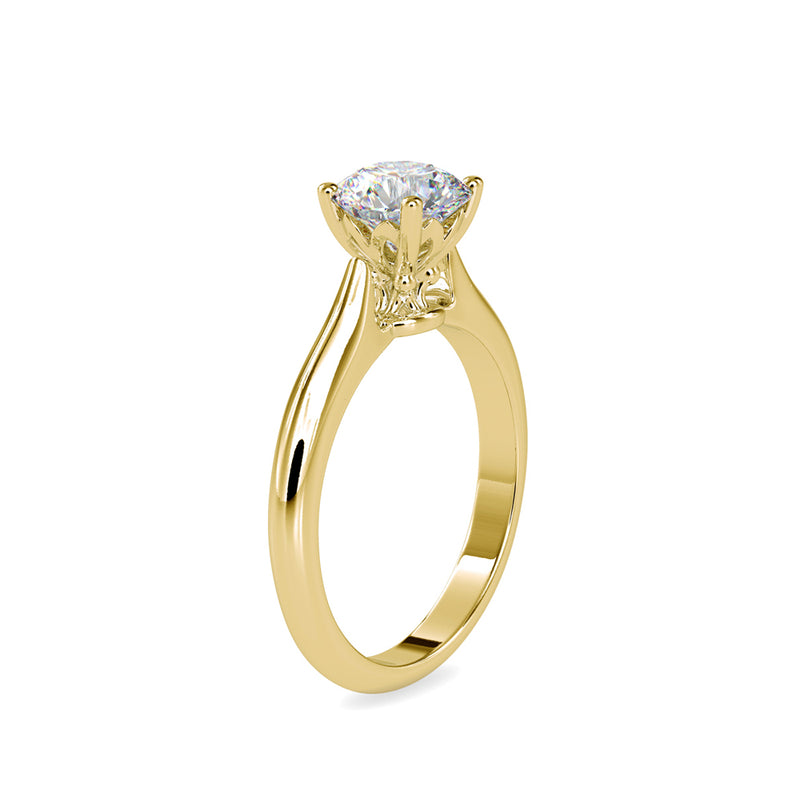 Ida Prong Diamond Engagement Ring Yellow gold