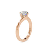 Curvy white stone Diamond Ring Rose gold