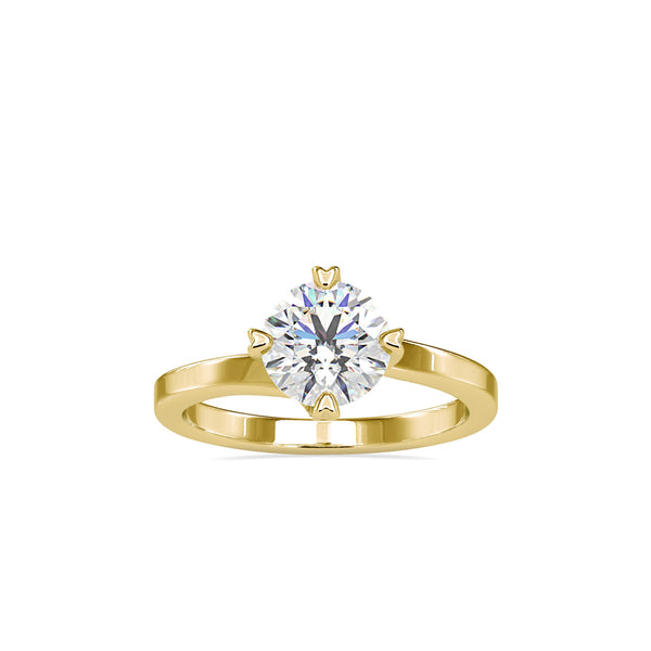 Cushly Prong Diamond Ring Yellow gold