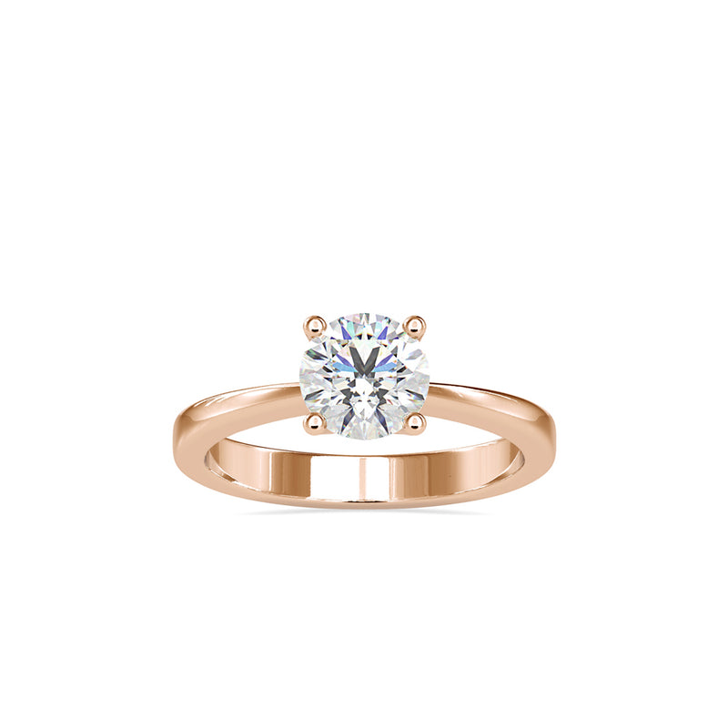 White stone Diamond Ring Rose gold