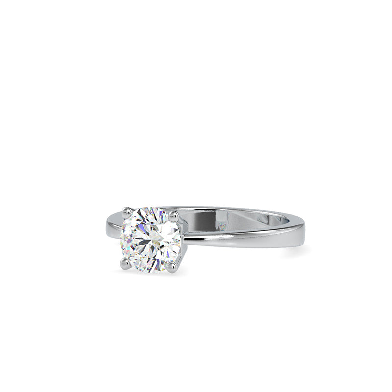 White stone Diamond Ring White gold