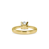 White stone Diamond Ring Yellow gold