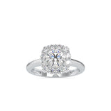 Rapture Halo Diamond Ring White gold