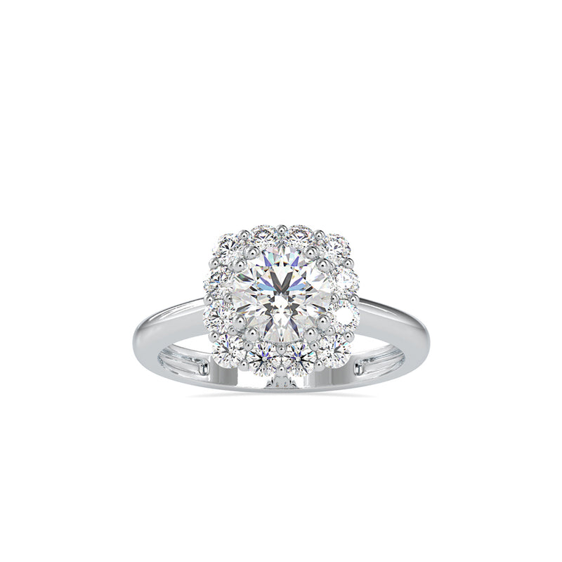 Rapture Halo Diamond Ring White gold