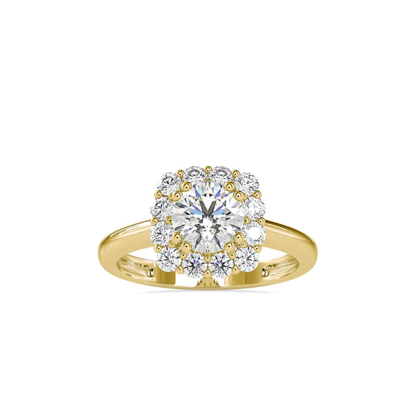 Rapture Halo Diamond Ring Yellow gold