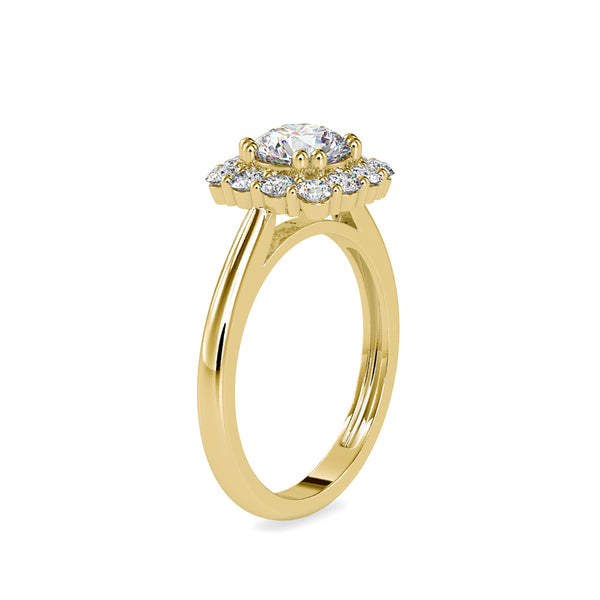 Rapture Halo Diamond Ring Yellow gold