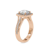 Diana Halo Proxy Diamond Ring Rose gold