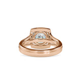 Diana Halo Proxy Diamond Ring Rose gold