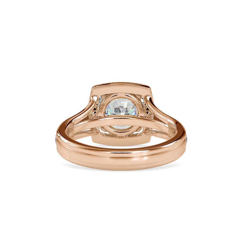 Diana Halo Proxy Diamond Ring Rose gold