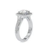 Diana Halo Proxy Diamond Ring Platinum