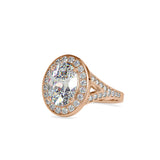 Halo Sparkling Diamond Engagement Ring Rose gold