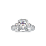 Heaven Halo Queen Diamond Ring Platinum