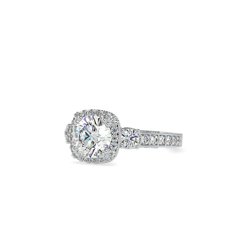 Heaven Halo Queen Diamond Ring White gold