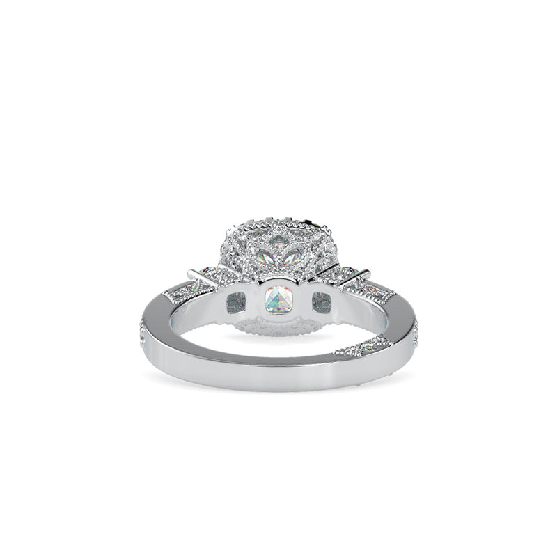 Heaven Halo Queen Diamond Ring Platinum