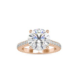 Opalescent Prong Diamond Engagement Ring Rose gold