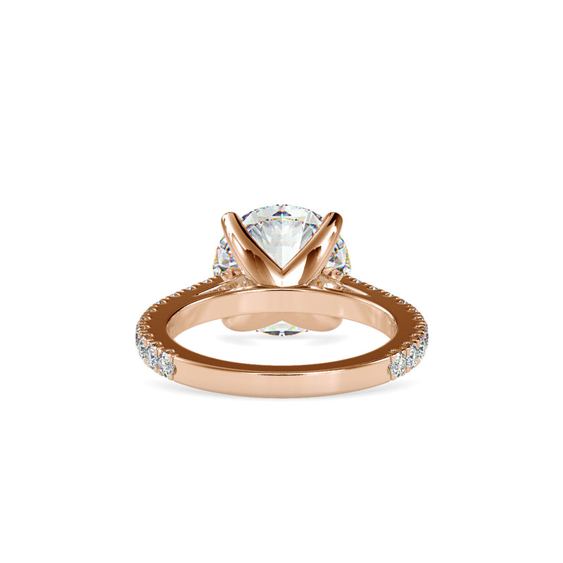 Opalescent Prong Diamond Engagement Ring Rose gold