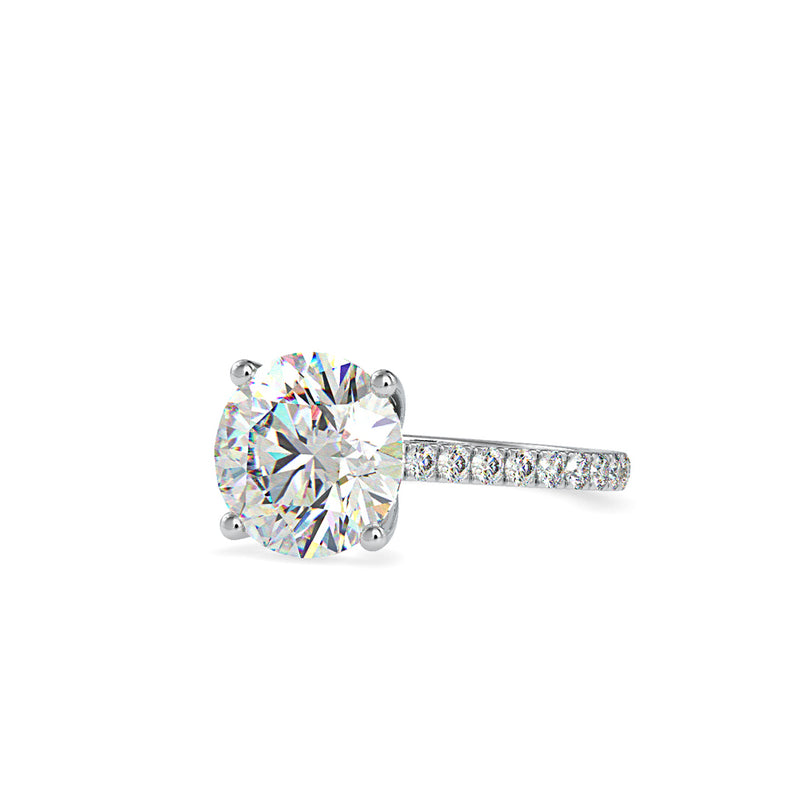 Opalescent Prong Diamond Engagement Ring White gold