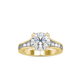 Crystal Prong Diamond Ring Yellow gold