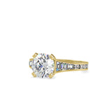 Crystal Prong Diamond Ring Yellow gold