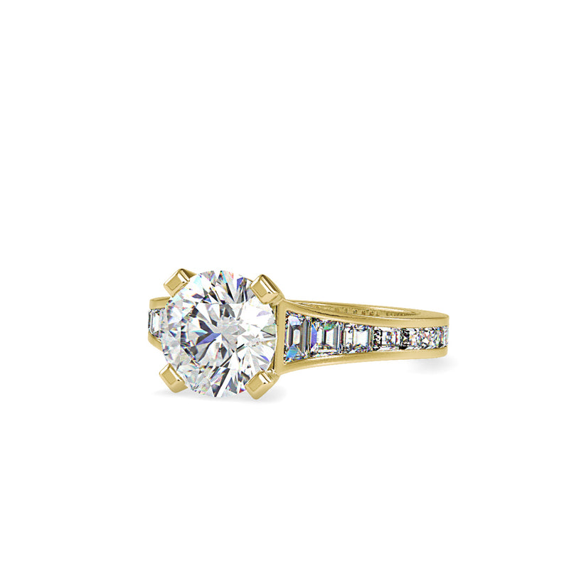 Crystal Prong Diamond Ring Yellow gold