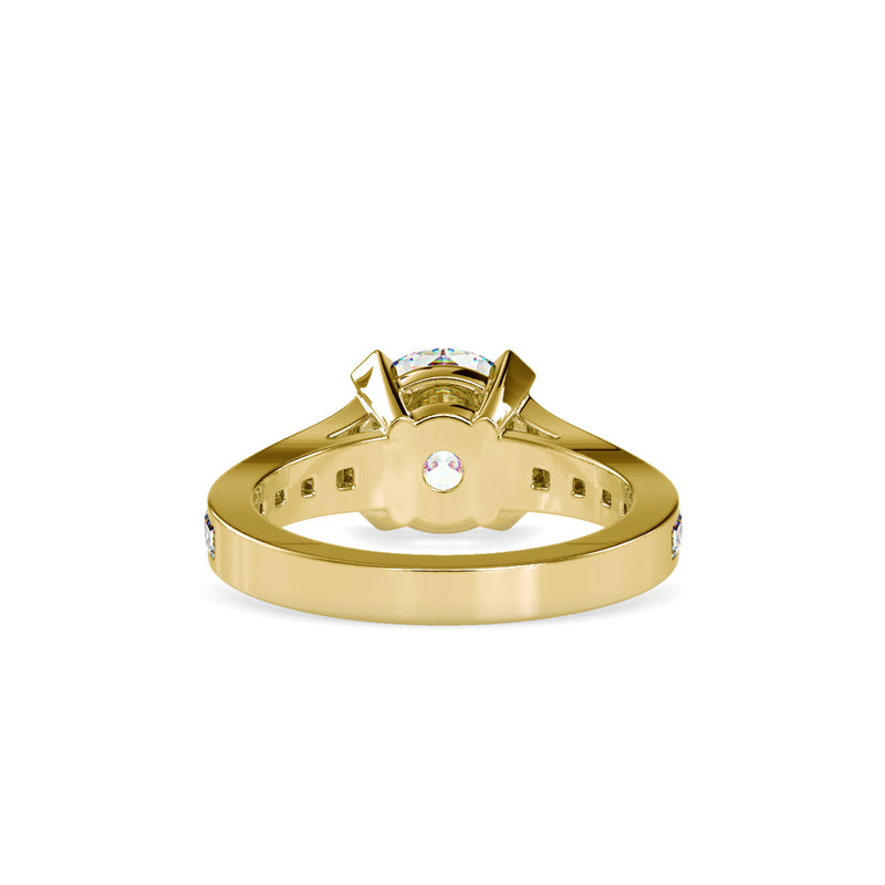 Crystal Prong Diamond Ring Yellow gold