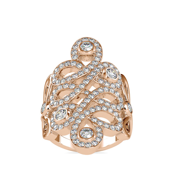 Infinity Diamond Stone Engagement Ring Rose gold