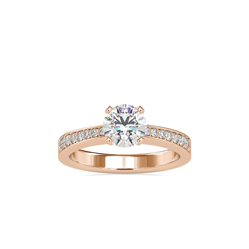 Pretty Venus Diamond Prong Ring Rose gold