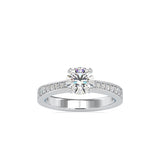 Pretty Venus Diamond Prong Ring Platinum