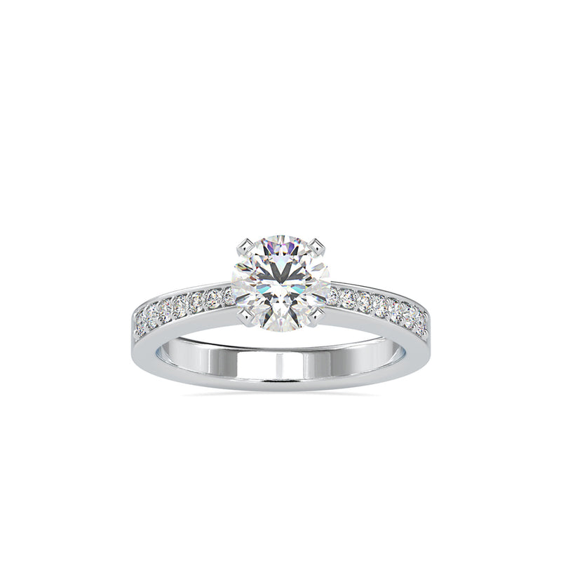 Pretty Venus Diamond Prong Ring Platinum