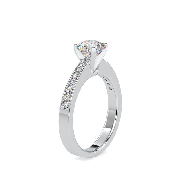 Pretty Venus Diamond Prong Ring White gold