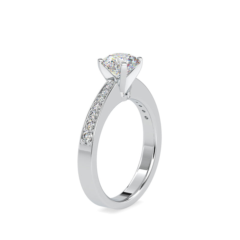 Pretty Venus Diamond Prong Ring Platinum