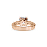 Full Moon Diamond Prong Engagement Ring Rose gold