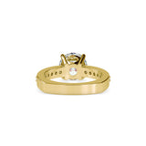 Full Moon Diamond Prong Engagement Ring Yellow gold