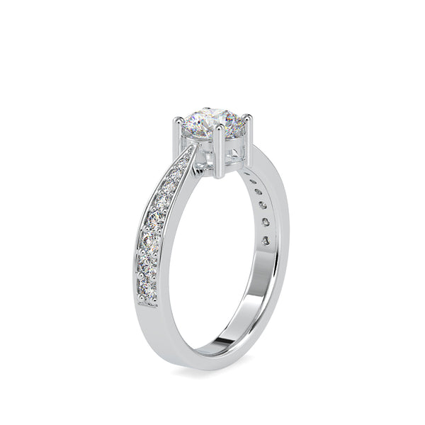 Morning Star Diamond Engagement Ring White gold